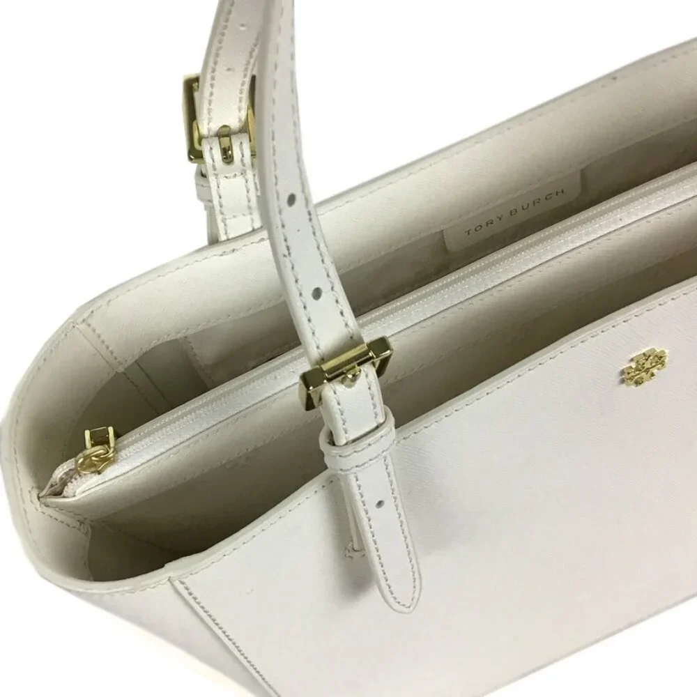 Tory Burch Solid Saffiano Leather Tote Bag
